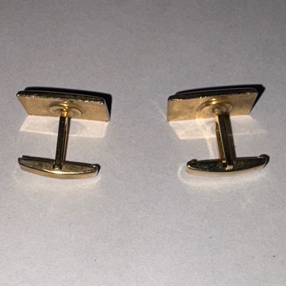 Gold Geometric Cufflinks - Picture 7 of 7